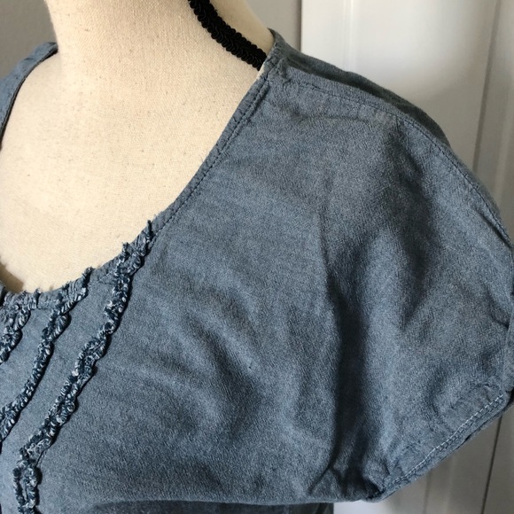 ❤️3X20 DREAM OUT LOUD CHAMBRAY LADIES TOP/ M - Picture 4 of 12